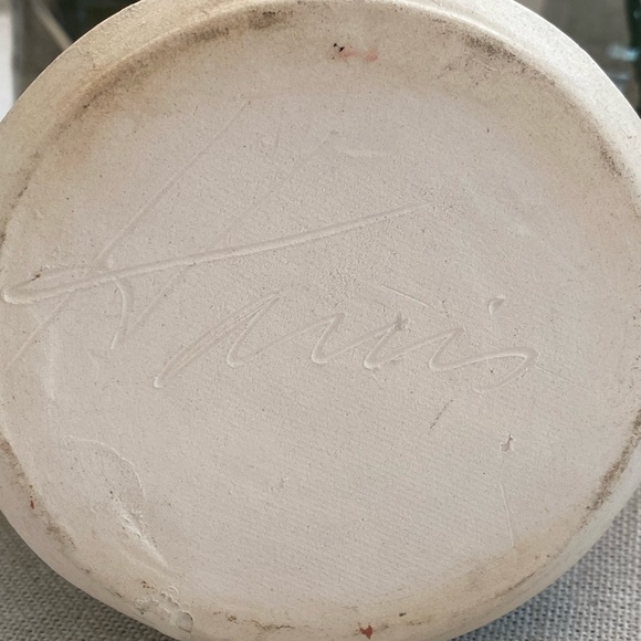 Studio pottery ceramic art pitcher with four mugs signed by Harris. - Picture 4 of 9